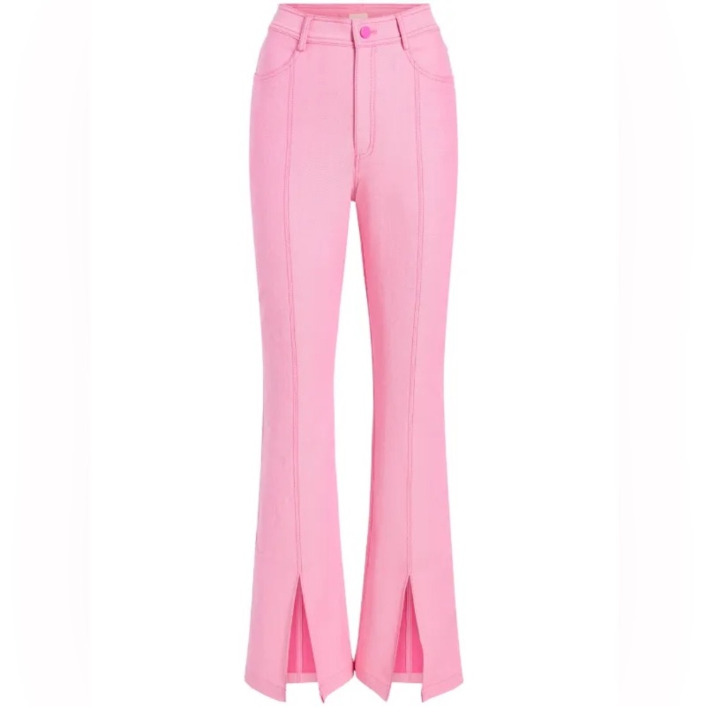 cinq a sept Pink Split-Hem Bootcut Pants